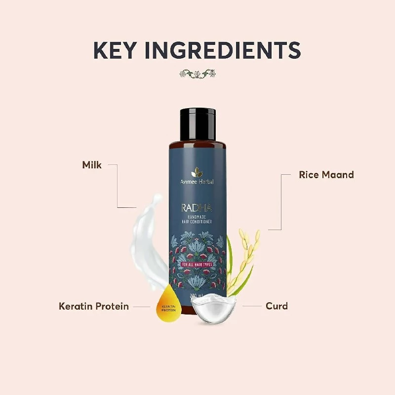 Avimee Herbal Radha Hair Conditioner For All Hair Type, 200 ml-4.webp